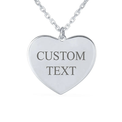 Cartoon Mother Daughter Heart Pendant Necklace Sterling Silver Inspirational - Bling Jewelry