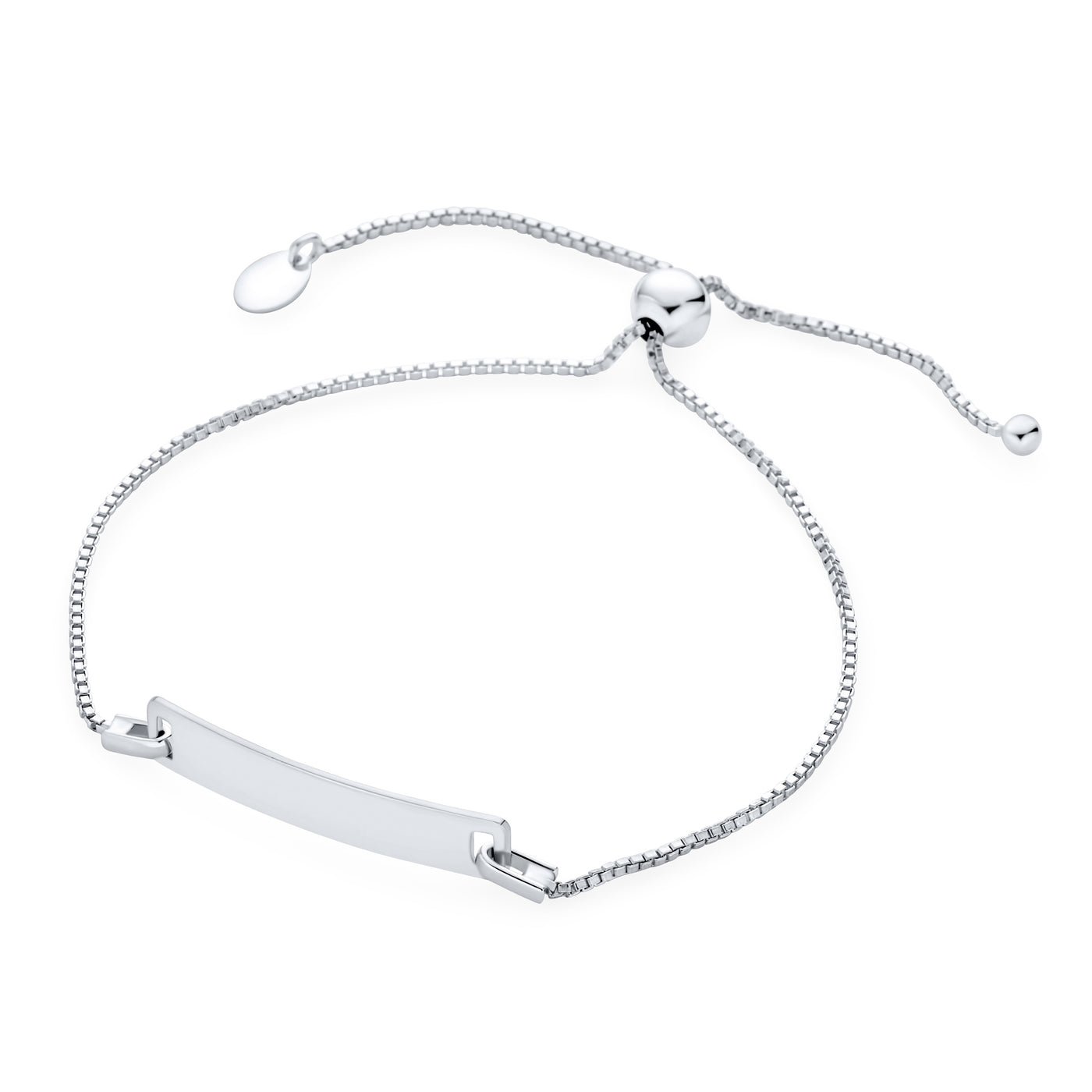 Set of 2 Thin ID Bolo Bracelet Set for Mother & Daughter 7 Inch Sterling Silver