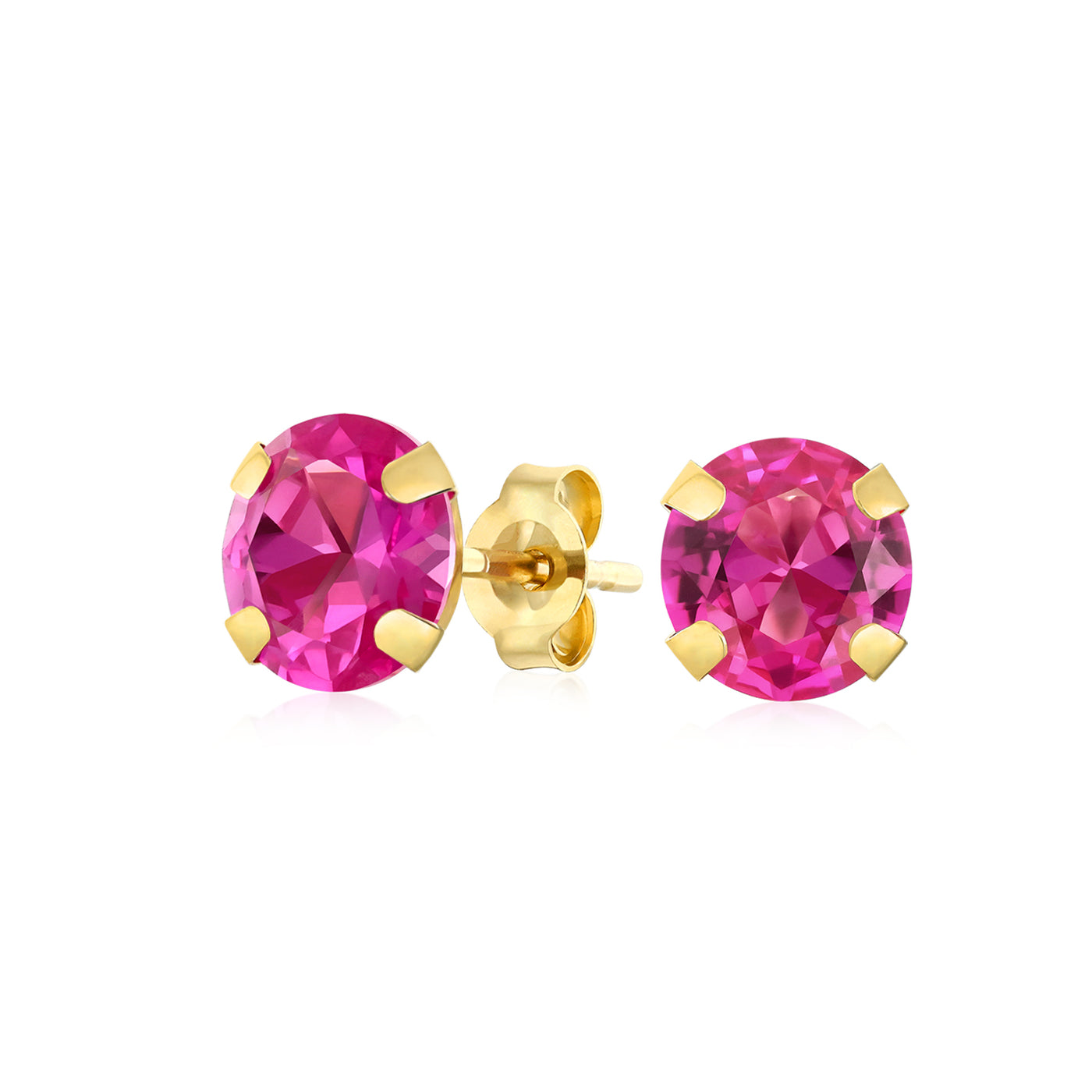 Oct-Tourmaline Pink Round YG