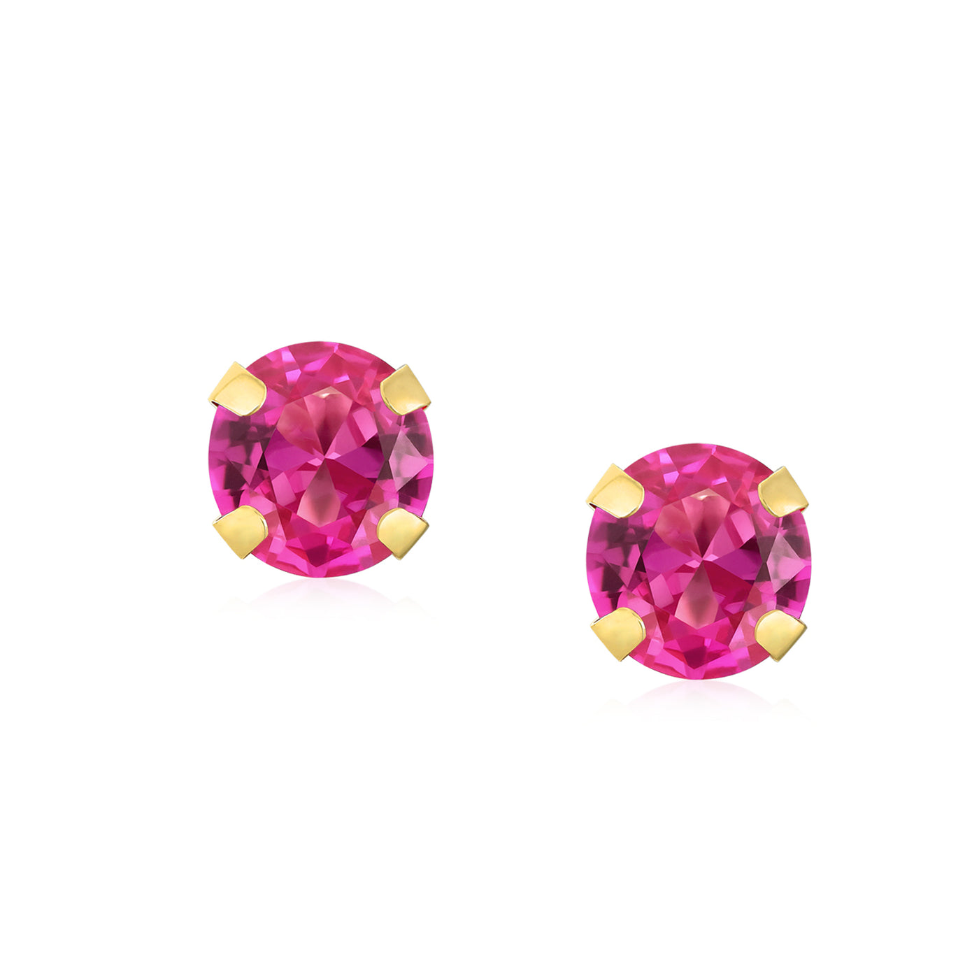 Oct-Tourmaline Pink Round YG
