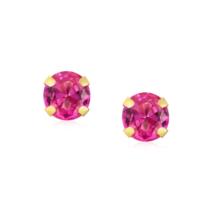 Oct-Tourmaline Pink Round YG