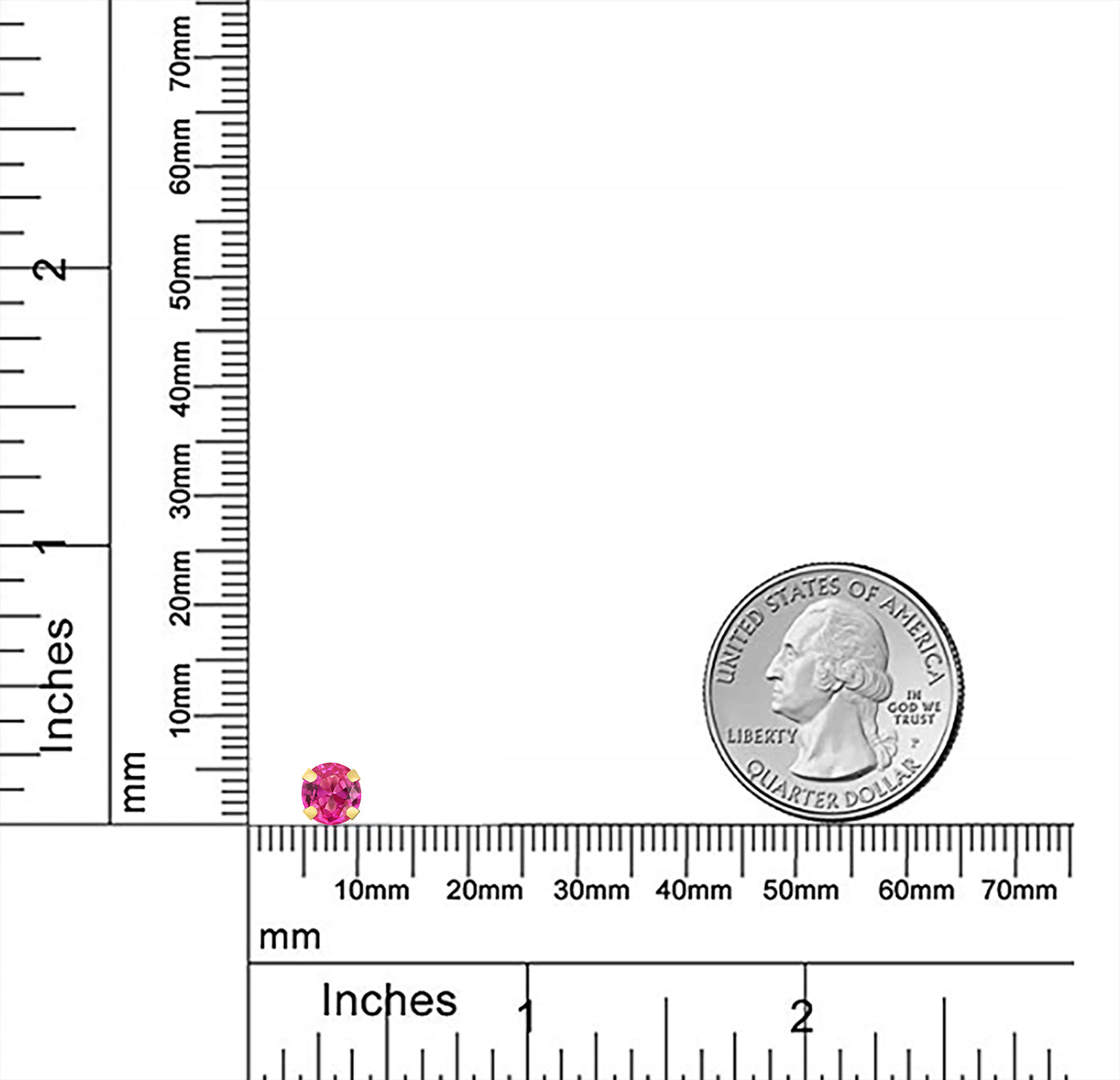 Oct-Tourmaline Pink Round YG