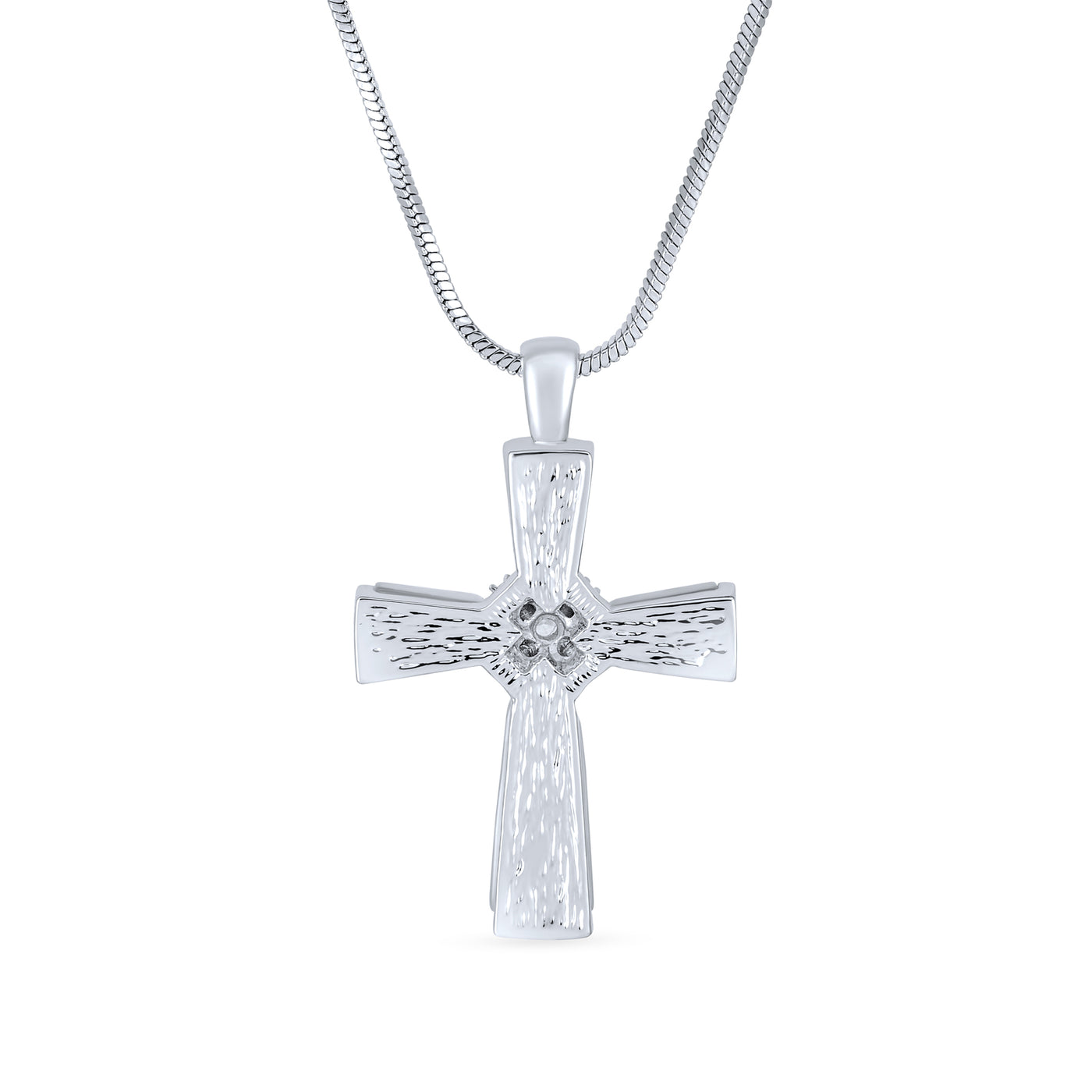 Religious Mother Of Pearl MOP Cross Pendant Necklace Silver Plated Snake Chain