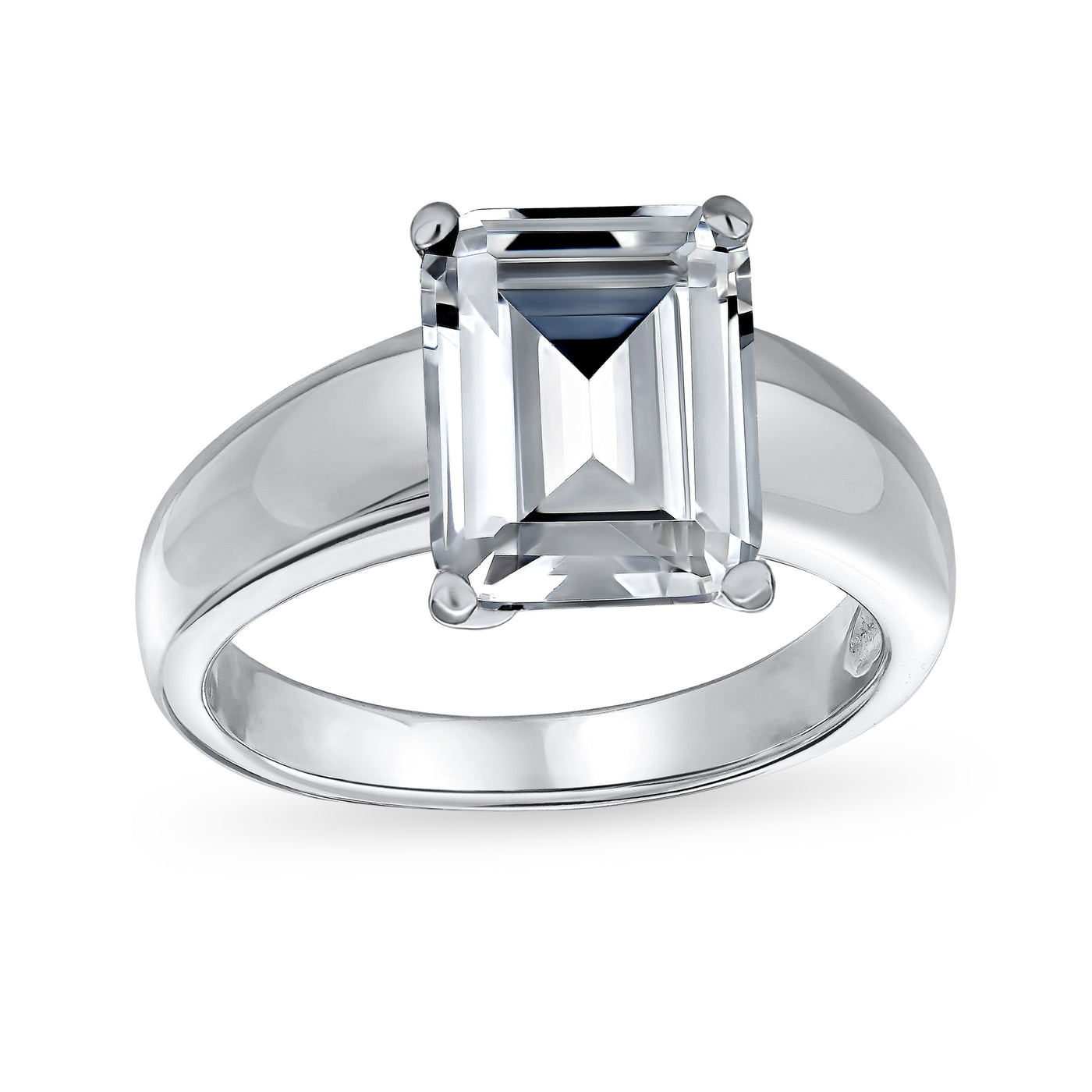Art Deco 3CT AAA CZ Radiant Emerald Cut Engagement Ring