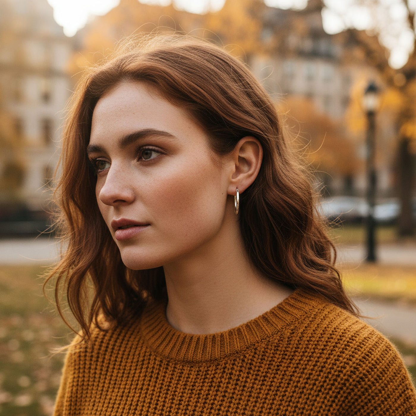 Thin Minimalist Hoop Huggie Earrings Sterling Silver Various Sizes