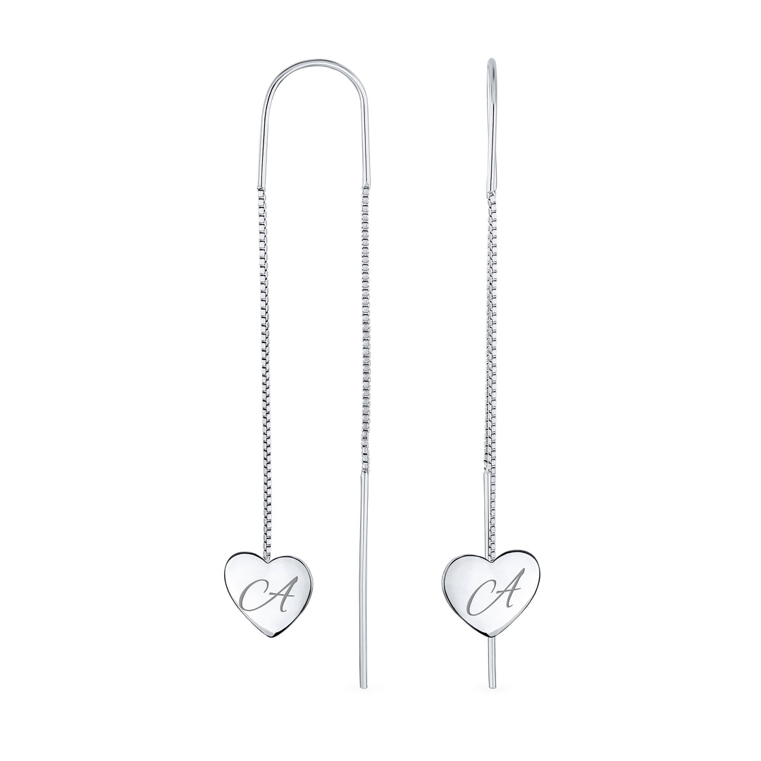 Orecchini A Perno Cuore Piccolo Con Incisione Iniziali | Argento 925 Placcato Oro Rosa | 8 Mm | Ipoallergenici | Gioielli Romantici Per Lei