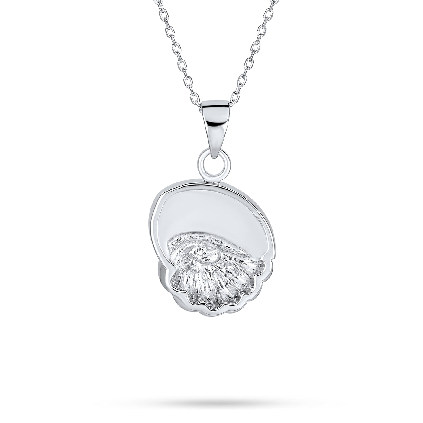 Created Blue Opal Conch Necklace & Crab Stud Earring Jewelry Set Sterling Silver