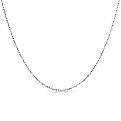 150 Gauge Sterling Silver Bead Ball Chain Necklace - Bling Jewelry