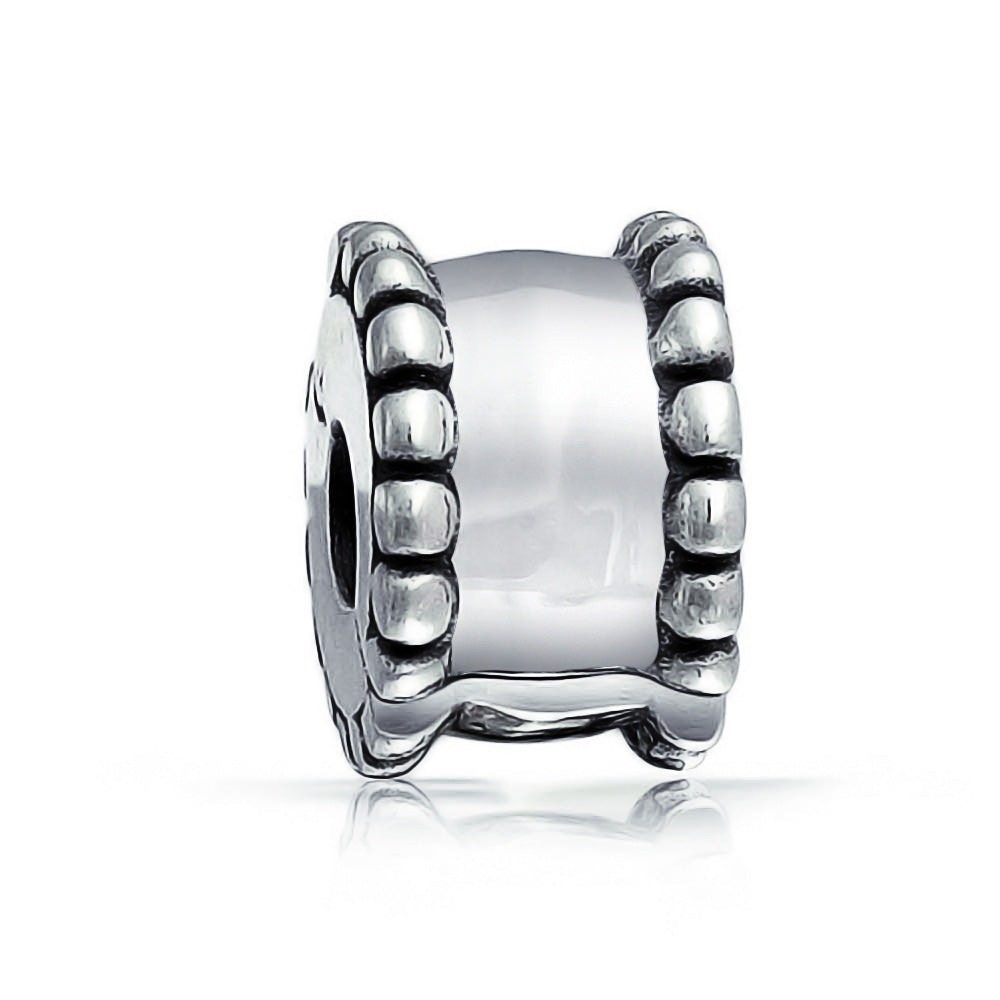 Sterling Silver Clasp Spacer Charm for European Bracelet - Edge Stopper Bead