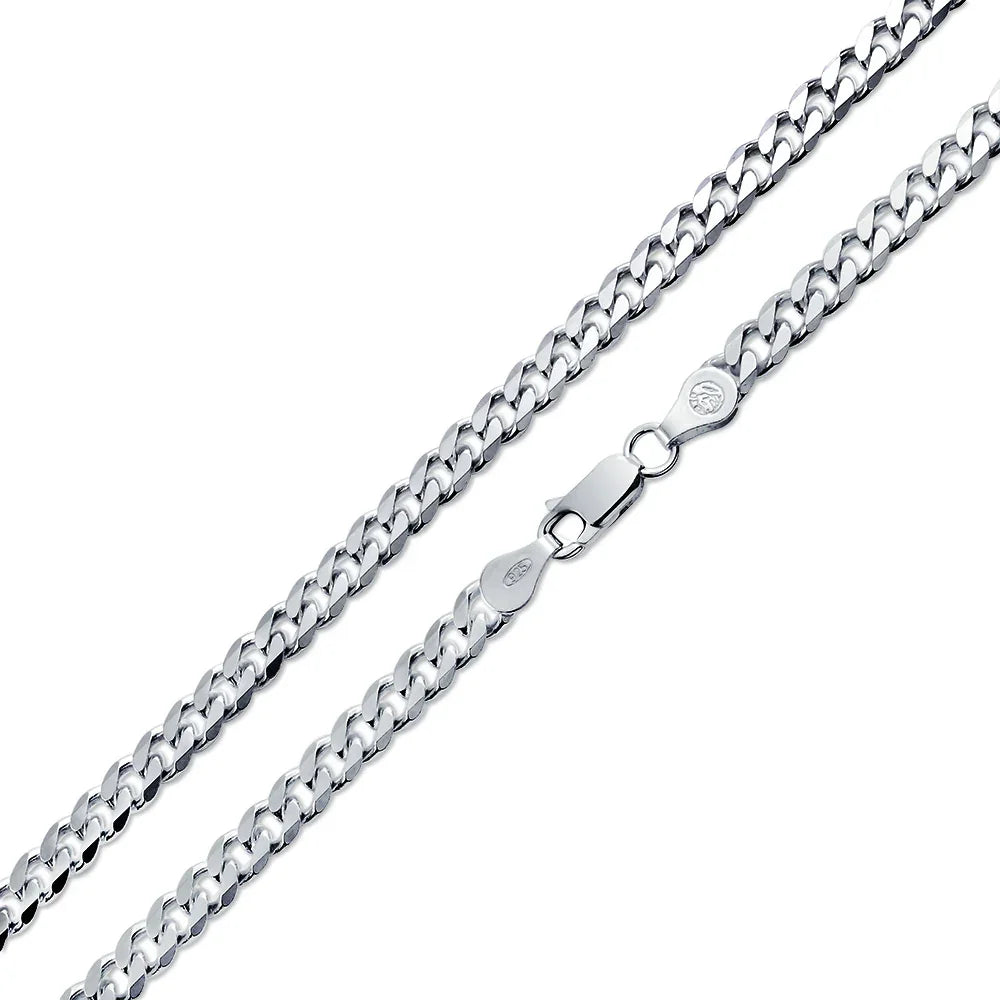 Heavy Solid 150 Gauge Sterling Silver Curb Cuban Chain Necklace