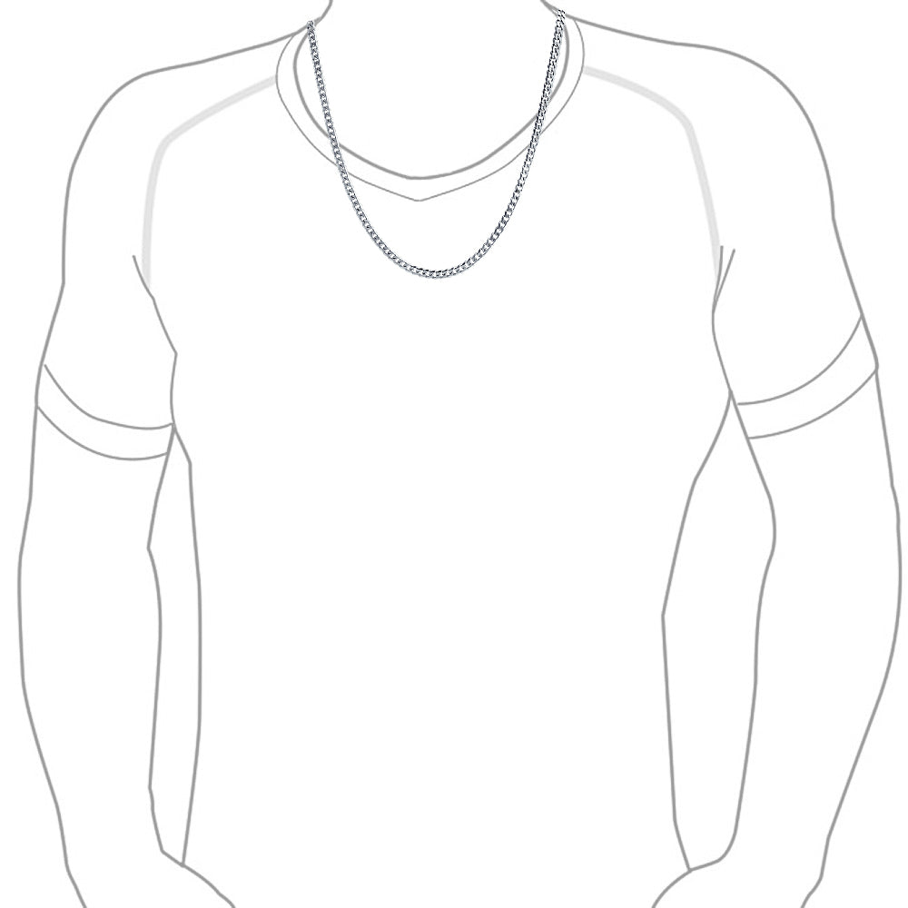 Set of 2 Solid 6MM Sterling Silver Miami Cuban Curb Chain Necklace 18 & 20 Inch - Bling Jewelry