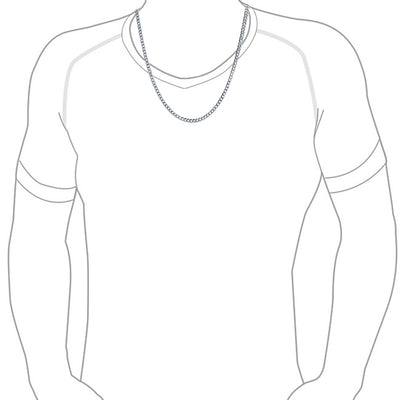 Set of 2 Solid 6MM Sterling Silver Miami Cuban Curb Chain Necklace 18 & 20 Inch - Bling Jewelry