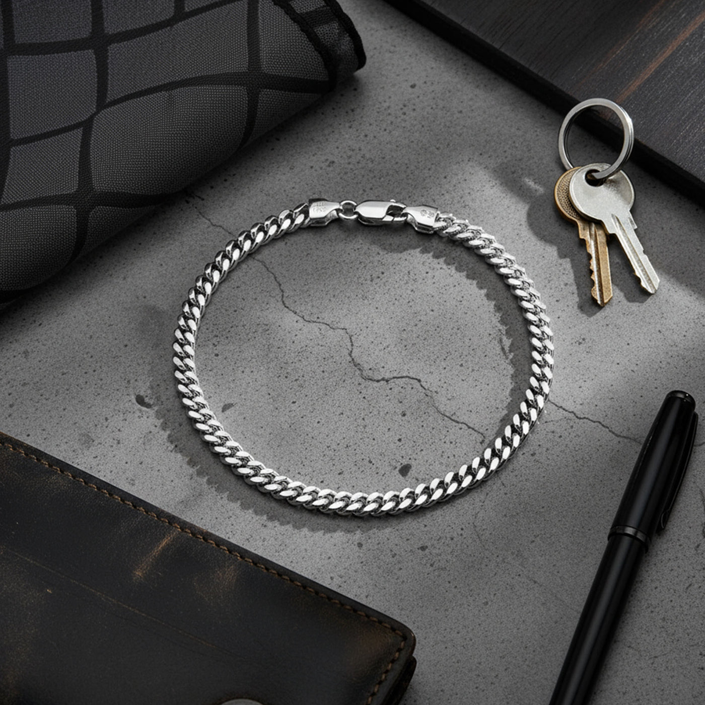 Thick 5MM Solid Heavy Miami Cuban Curb Link Bracelet Sterling Silver 8-9 Inch