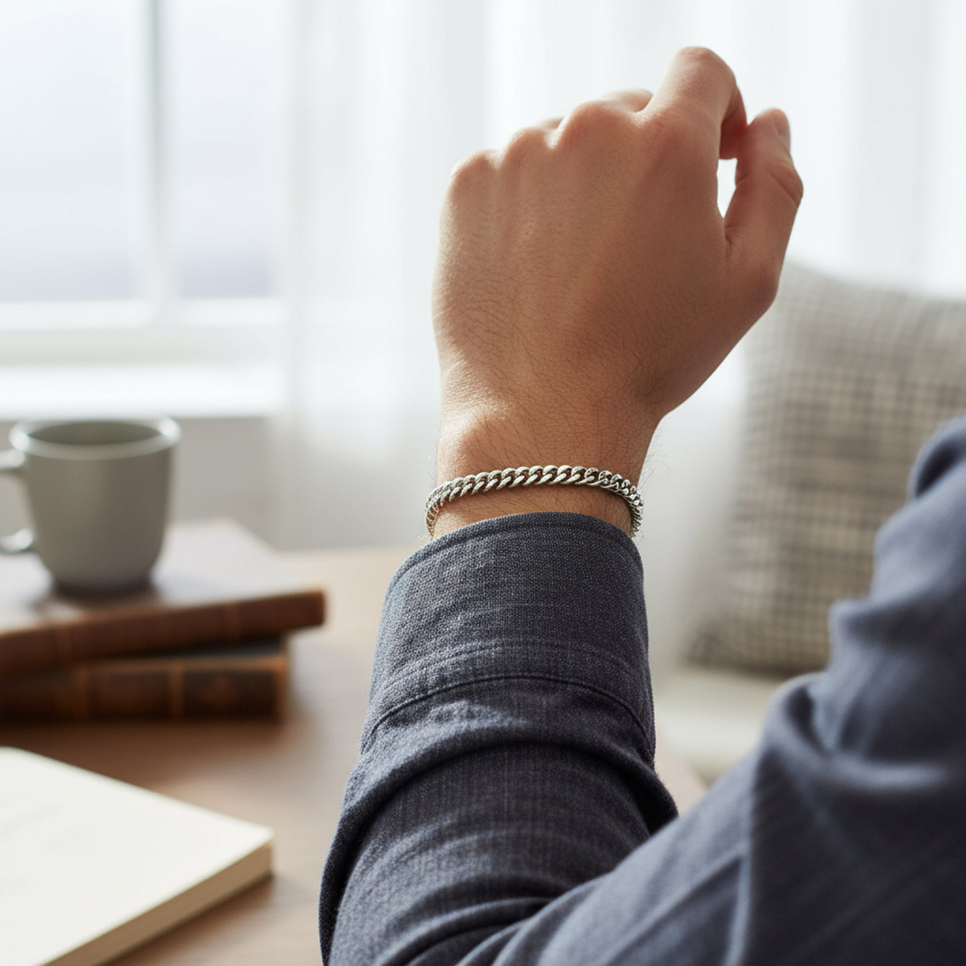 Thick 5MM Solid Heavy Miami Cuban Curb Link Bracelet Sterling Silver 8-9 Inch