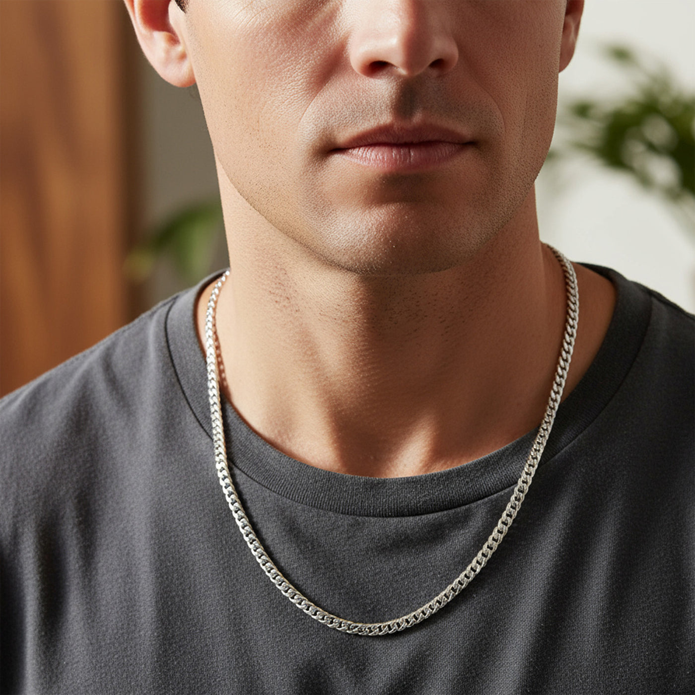 Solid Sterling Silver 150 Gauge 5MM Heavy Curb Miami Cuban Chain Necklace