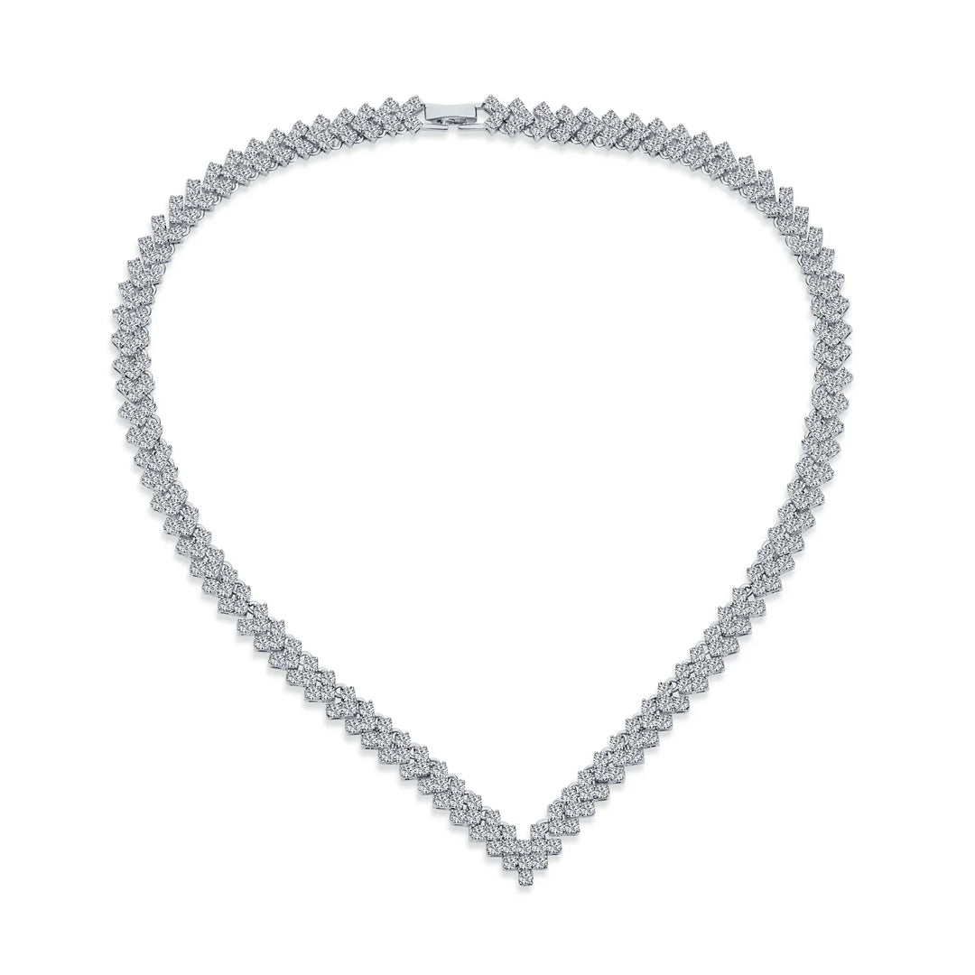 V Neck V Shaped Necklace Swarovski SWAROVSKI Edify Clear Crystal