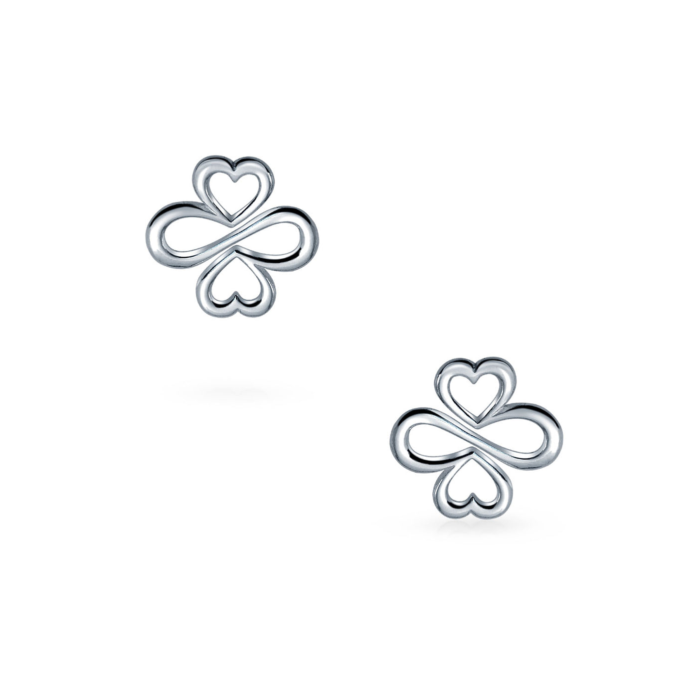 Ayllu Heart Infinity Clover Love Luck & Unity Bolo Bracelet & Stud Earrings