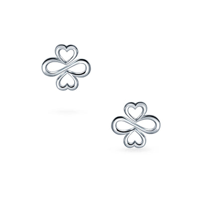 Ayllu Heart Infinity Clover Love Luck & Unity Bolo Bracelet & Stud Earrings