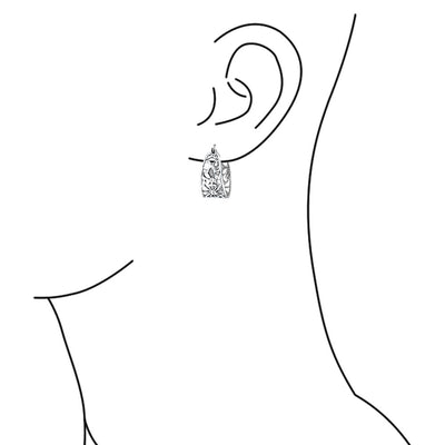 Western Jewelry Filigree Leaf Wide Scroll Hoop Earrings .925 Silver