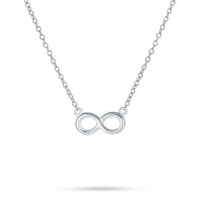 Infinity Eternal Love Pendant Figure Eight Sterling Silver Necklace