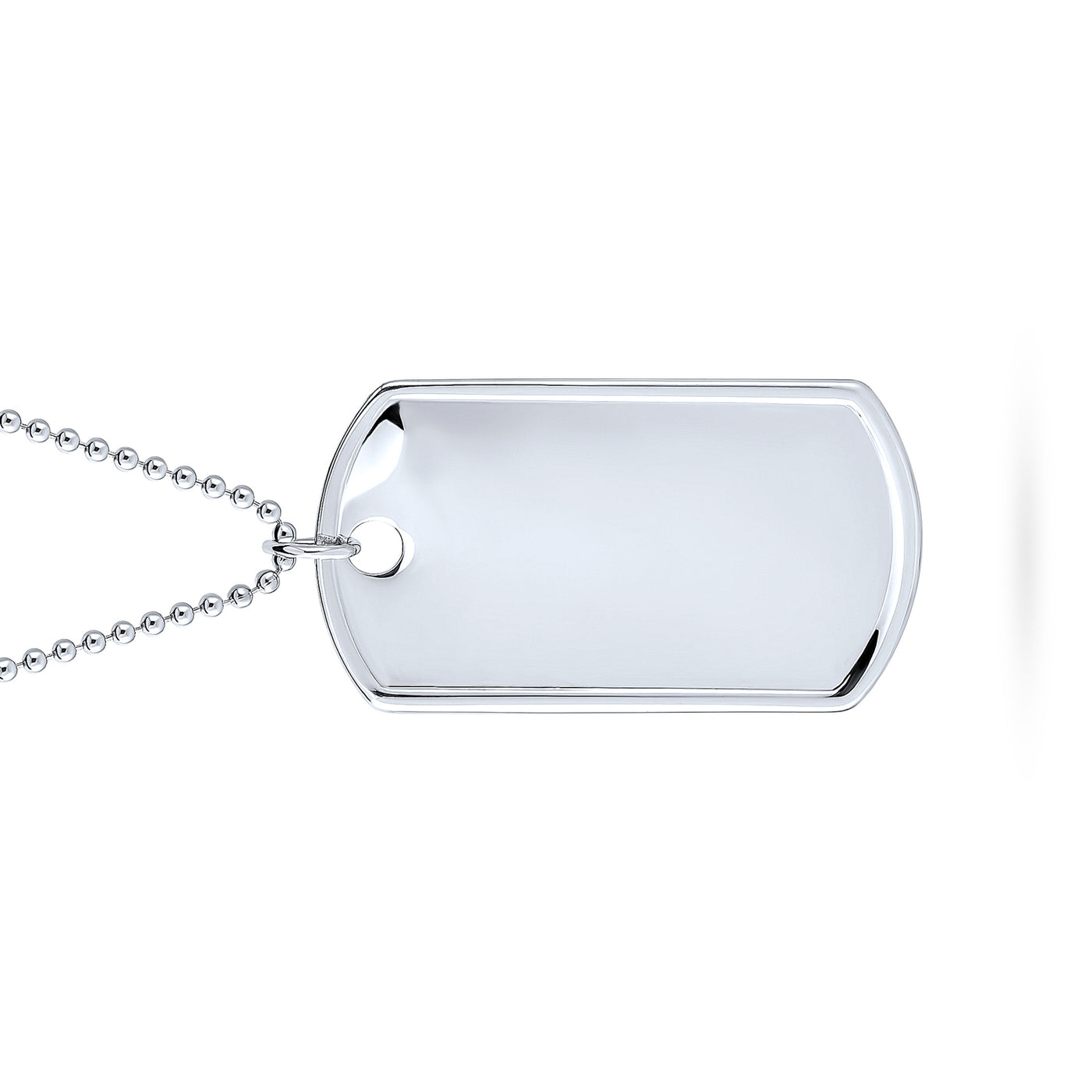 Set of 2 Army Dog Tag Pendant Necklace Sterling Silver 20 Inch Chain