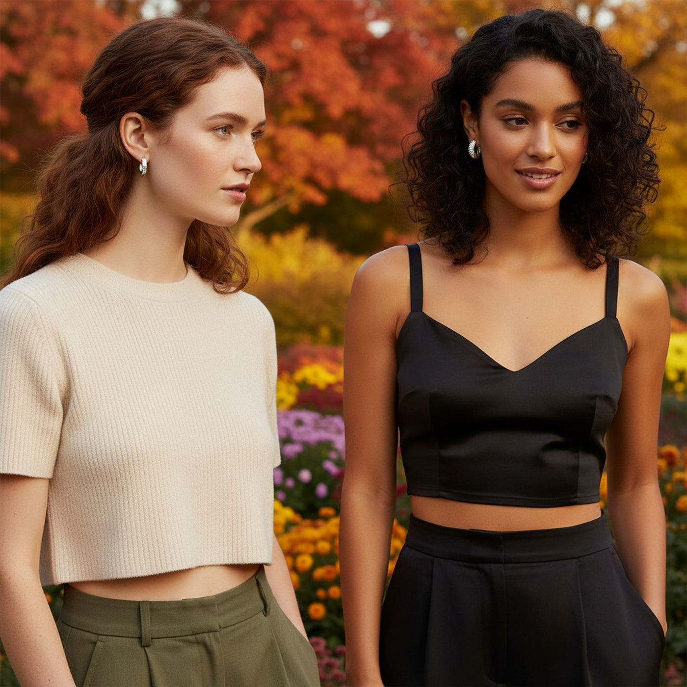 Set of 2 Polished Shrimp Dome and Matte Hammered Hoop Clip-On Earrings Silver