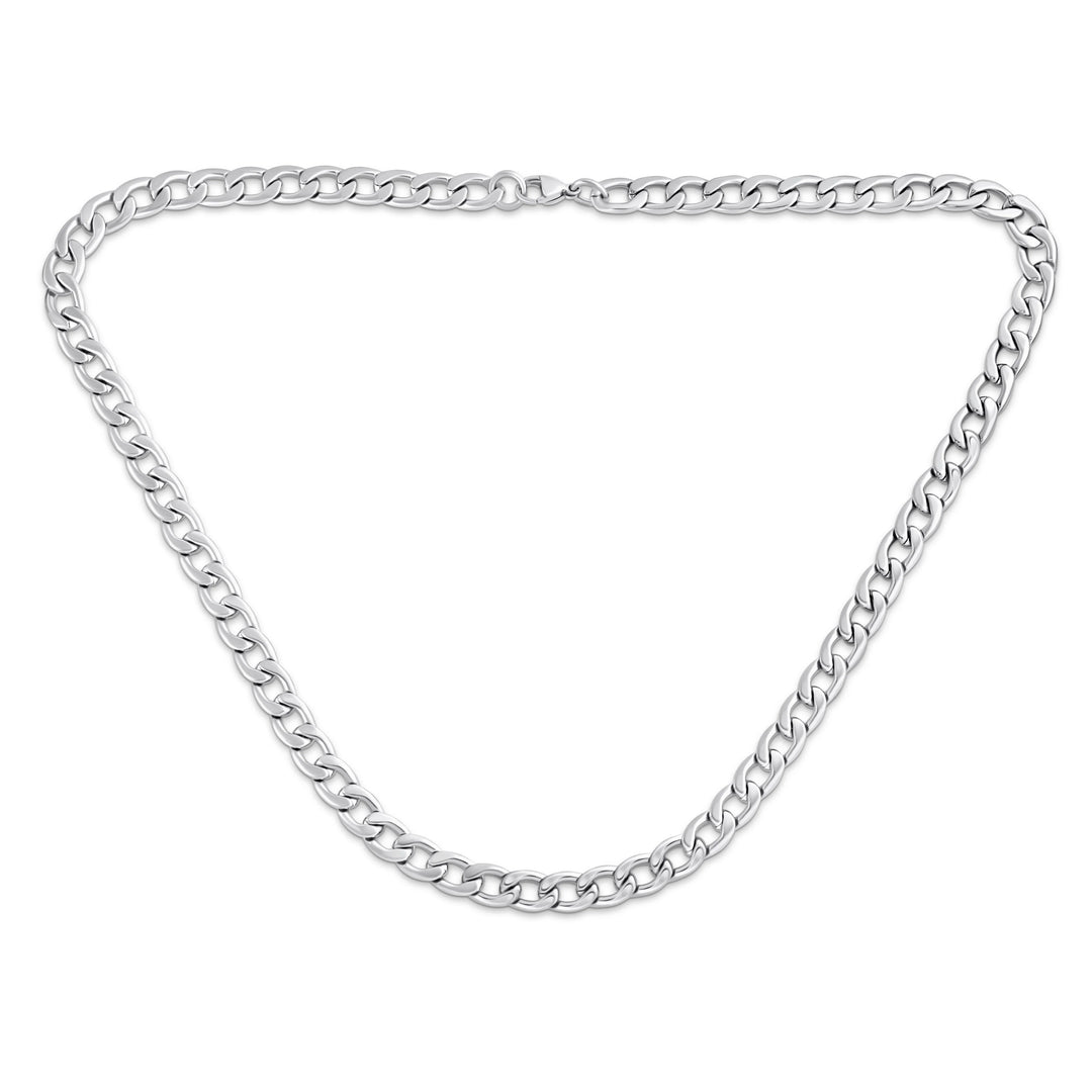 Heavy Duty Biker Jewelry Solid Curb Link Chain Necklace Stainless