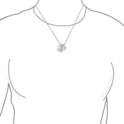 Romantic Lock Key Heart 3 Charm Pendant .925Sterling Silver Necklace - Bling Jewelry