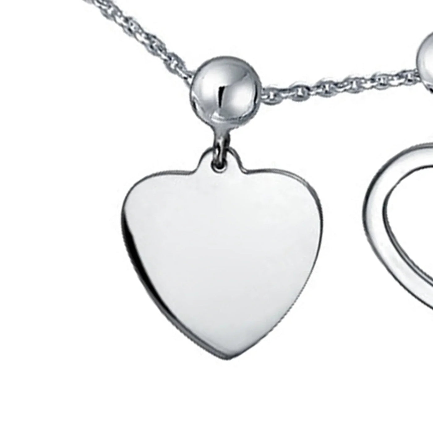 Romantic Lock Key Heart 3 Charm Pendant .925Sterling Silver Necklace - Bling Jewelry