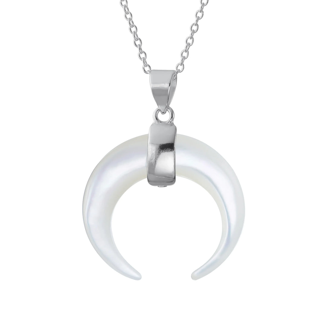 Western Jewelry Boho Crescent Moon Pendant Necklace with