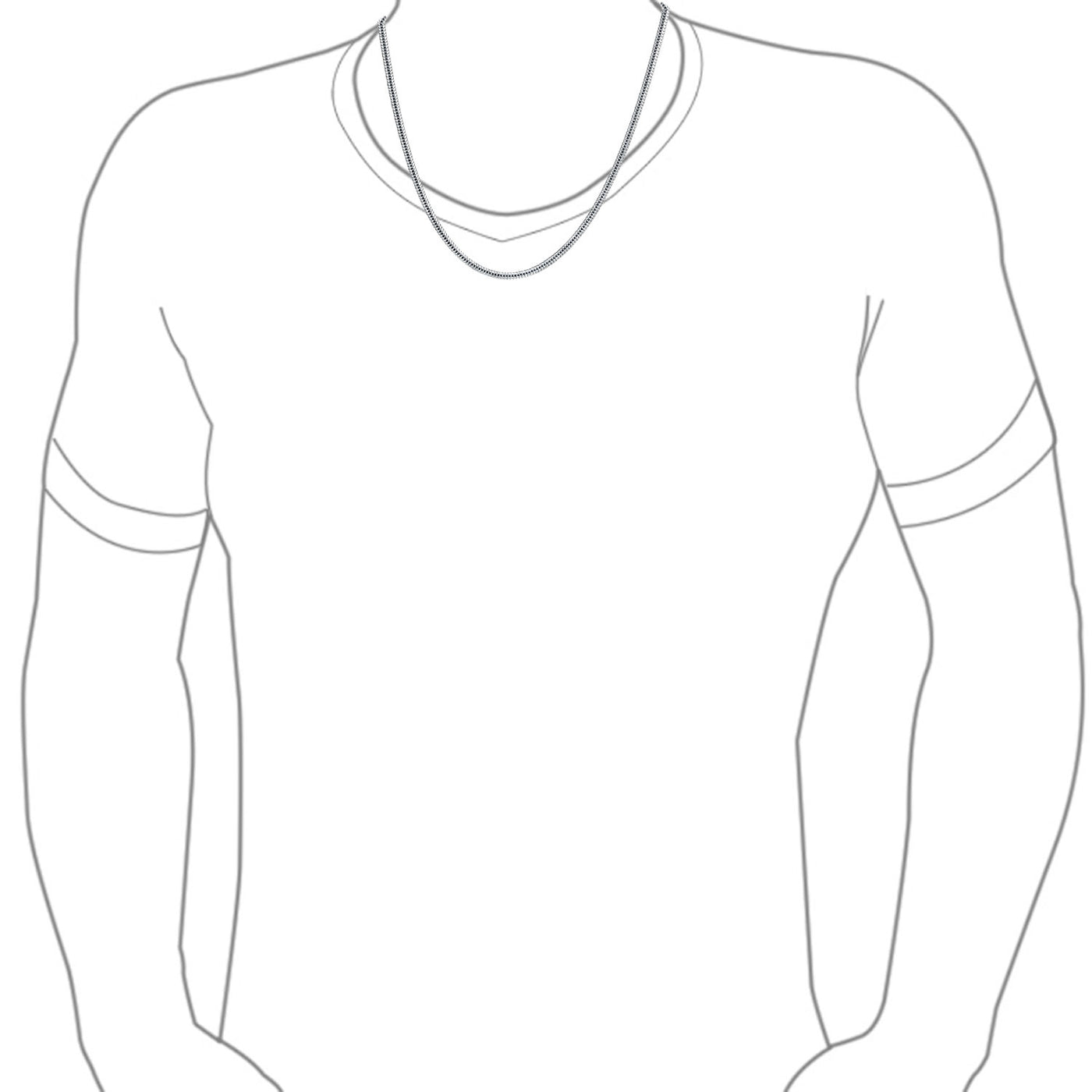 Unisex 3MM Sterling Silver Snake Chain Necklace 8-Sided Made in Italy