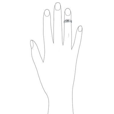 Flowers Vine Carved Swirl Filigree Oxidized Sterling Silver Midi Toe Ring - Bling Jewelry