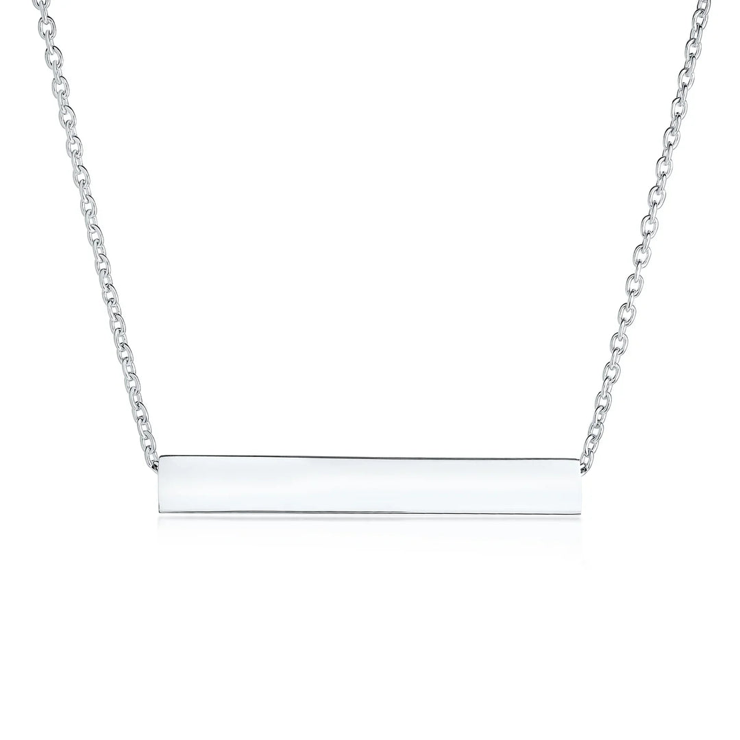 Geometric Sided Tube Horizontal Bar Name Plate Pendant