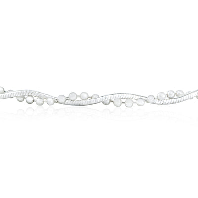 Twisted Bead Snake Chain Anklet Hot Wife .925 Sterling Silver Extender