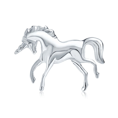 Small Horse Pegasus Magical Unicorn Pin Brooch .925Sterling Silver