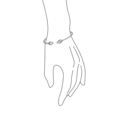 Western Jewelry Stackable Bangle Bracelet, Sterling Silver, Indian Style Tips