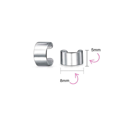 Set of 2 Statement Ear Cuff Cartilage Earrings For Non Pierced Ears Gold Plated - Bling Jewelry