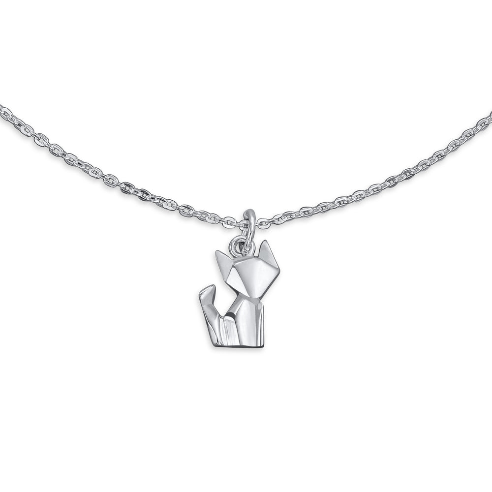 Set De Bijoux Chaton Mignon - Collier Et Boucles D'oreilles Argenté - Par Jewelryboxes