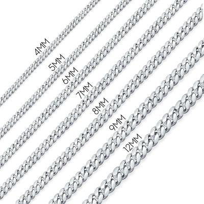 Men's Solid Sterling Silver 7MM Mariner Chain Necklace Unisex 24 Inch Made Italy - Bling Jewelry