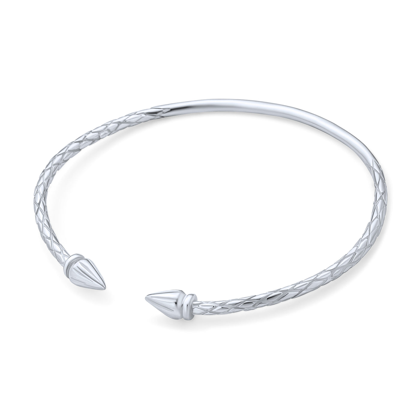 Western Jewelry Stackable Bangle Bracelet, Sterling Silver, Indian Style Tips