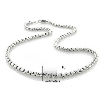 Men's 5MM Thick Sterling Silver Box Chain Necklace Italian Made 16-30 Inch - Bling Jewelry
