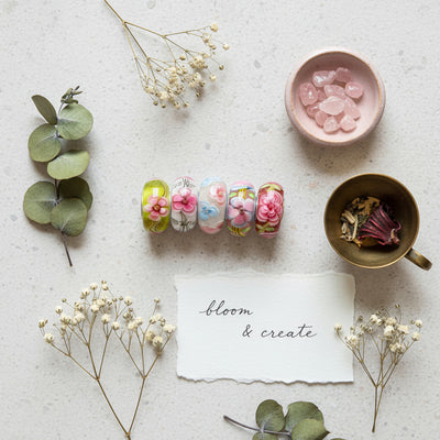 Mixed Set of 5 Sterling Silver Core Murano Glass Charm Beads for Bracelets