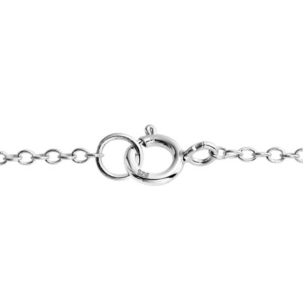 Patriotic Star Chain Anklet Charm Electroplating .925 Sterling Silver