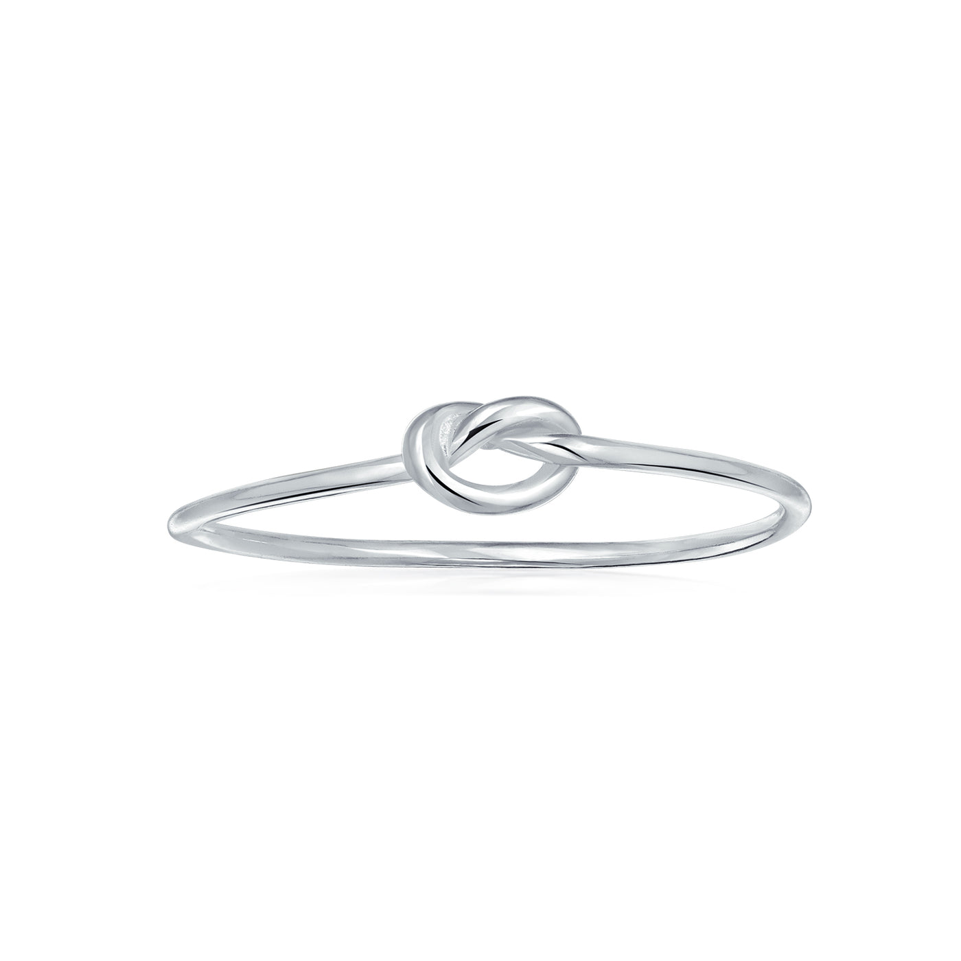 Delicate Midi Knuckle Thin 1MM Band Love Knot Ring .925 Sterling Silver