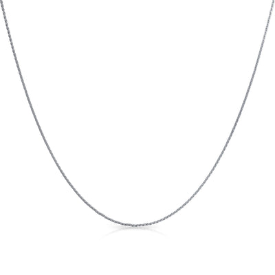 Thin Spiga Wheat Chain Necklace Silver 2.5 MM 030 Gauge - Bling Jewelry