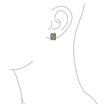 Bali Style Swirl Two Tone Clip-On Earrings Non-Pierced Ears - Bling Jewelry