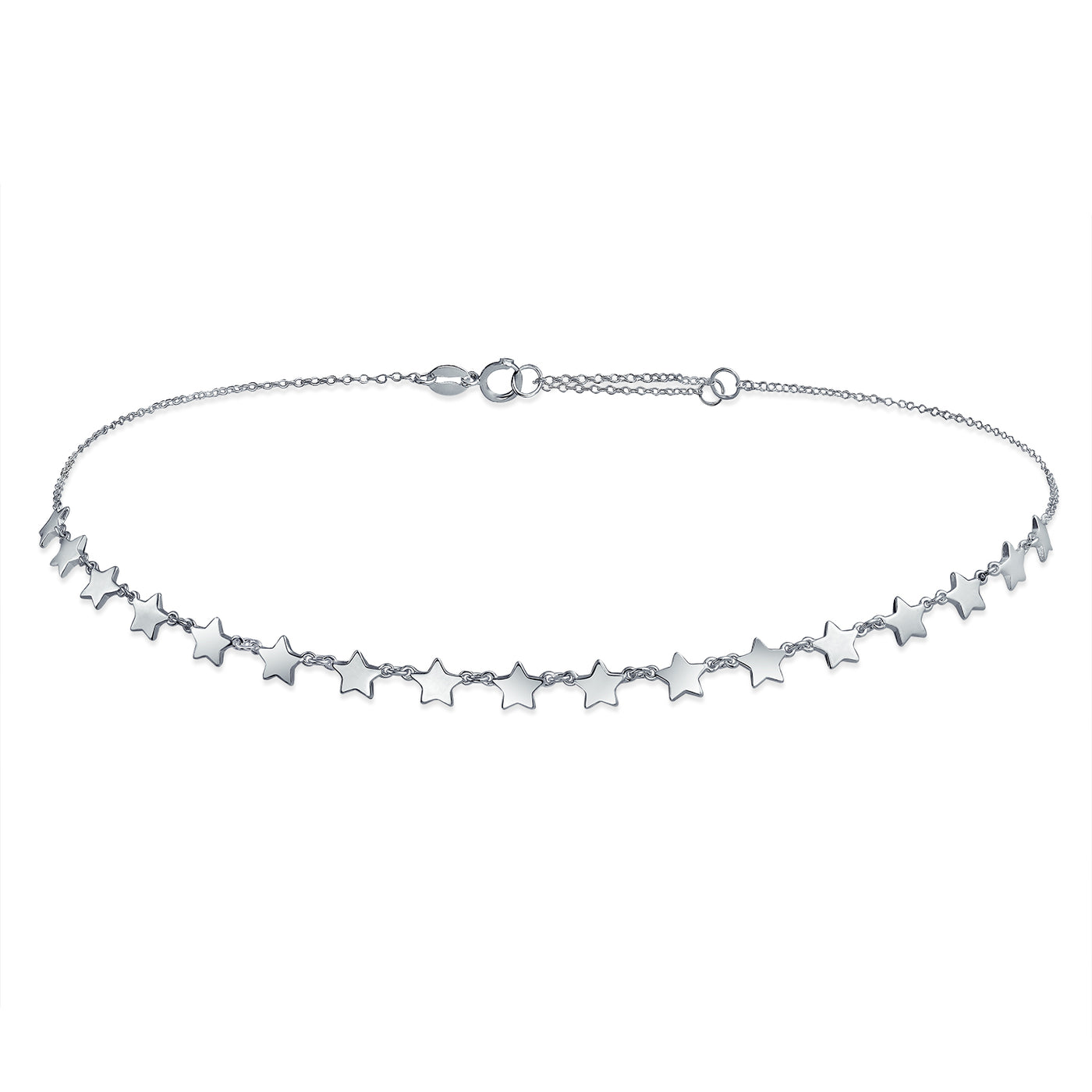 American Patriotic Celestial Rock Star Collar Necklace & Dangle Earrings Set