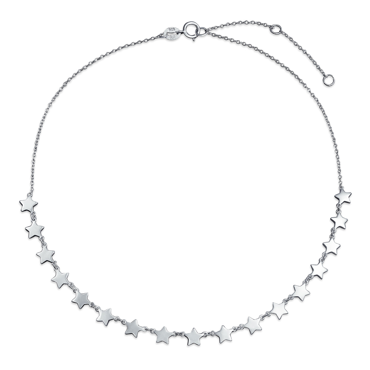 American Patriotic Celestial Rock Star Collar Necklace & Dangle Earrings Set