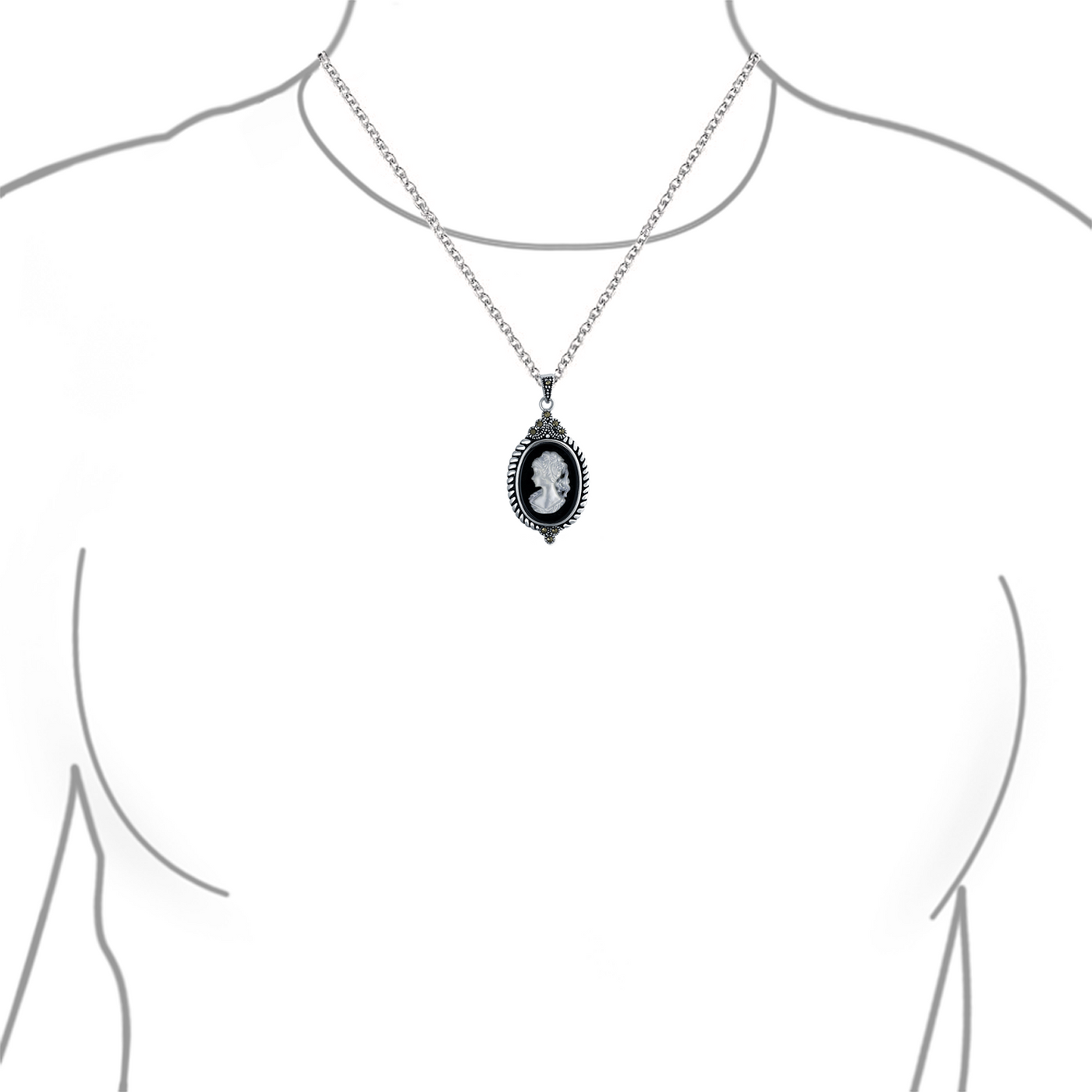 Pendant Necklace Black