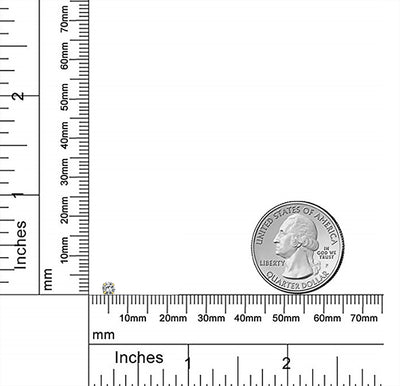 14K Yellow Gold .25CT Round Cubic Zirconia CZ Stud Earrings - Bling Jewelry